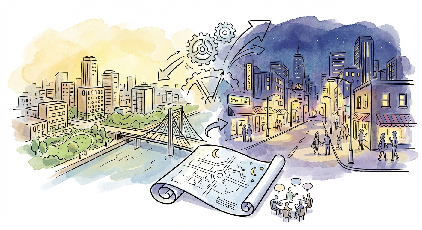 Illustration for The Great Urban Reset: How Cities Are Rebuilding Culture in a Post-Pandemic World